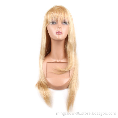 613 Honey Blonde Color Remy Brazilian Straight Human Hair Wig 24 inch For Black Women